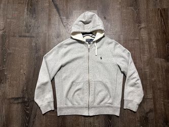 Polo by Ralph Lauren vintage full zip thermal hoodie gray hoodie