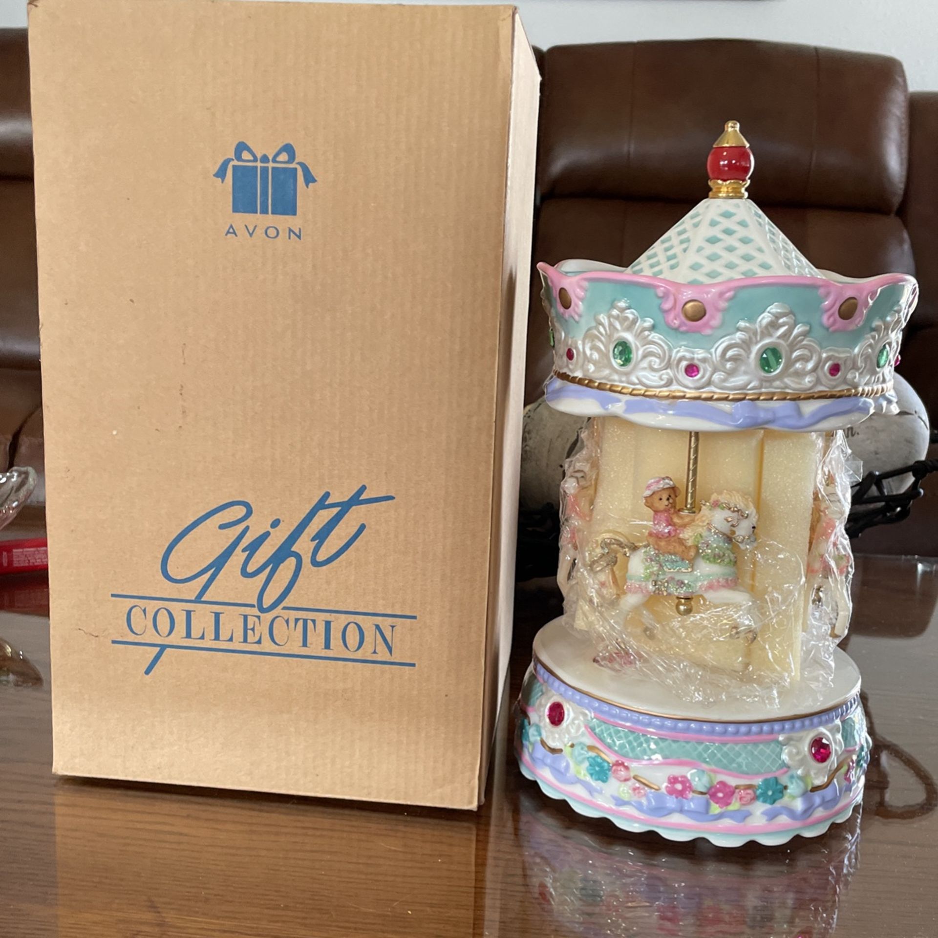Avon Carousel With Teddy Bears