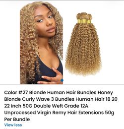 Honey blonde human hair