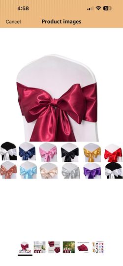 Satin Chair Sashes Bows