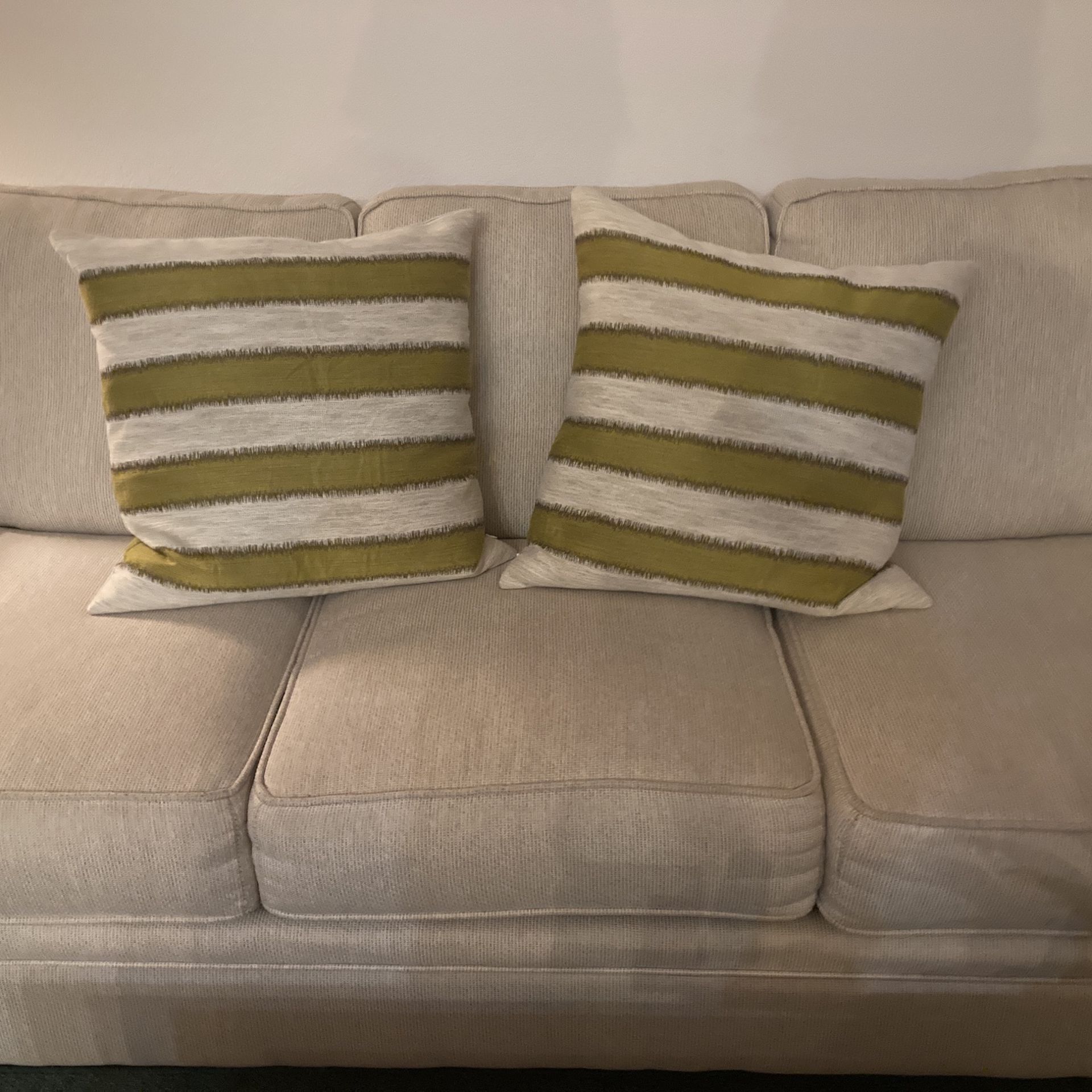 Set of two 18” decorative pillows.