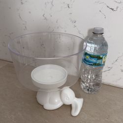 Easter Bunny Pedestal Bowl Decor