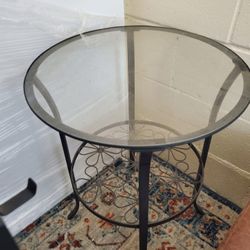 Glass End Table 