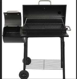 Charcoal Grill Offset Smoker – Barrel BBQ Grill with Smoker Combo, New in Box