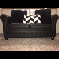 Faux Leather Love Seat