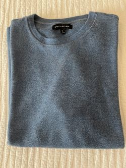 Banana Republic Knit Blue Crew Neck Pullover Sweater Men's Long Sleeve Size L