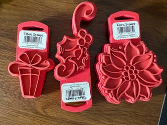 3pc Christmas Fabric Stamps