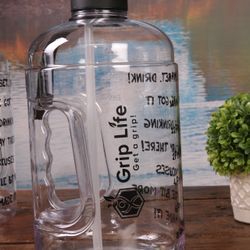 PREMIUM GRIP Gallon Motivational Gym Water Bottle 