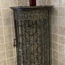 Wrought Iron Wine Rack Table 