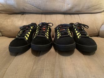 Puma Suede "Hazard" Shocking Orange/Puma Black