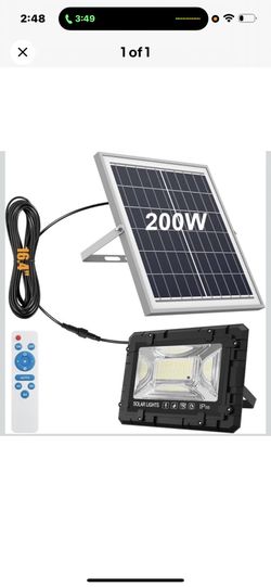 200W Solar Street Light Waterproof 200W Solar Street Light Waterproof, 16ft Wire 20000LM LED Security Flood Lights Outdoor, Automatic Dusk to Dawn Sol