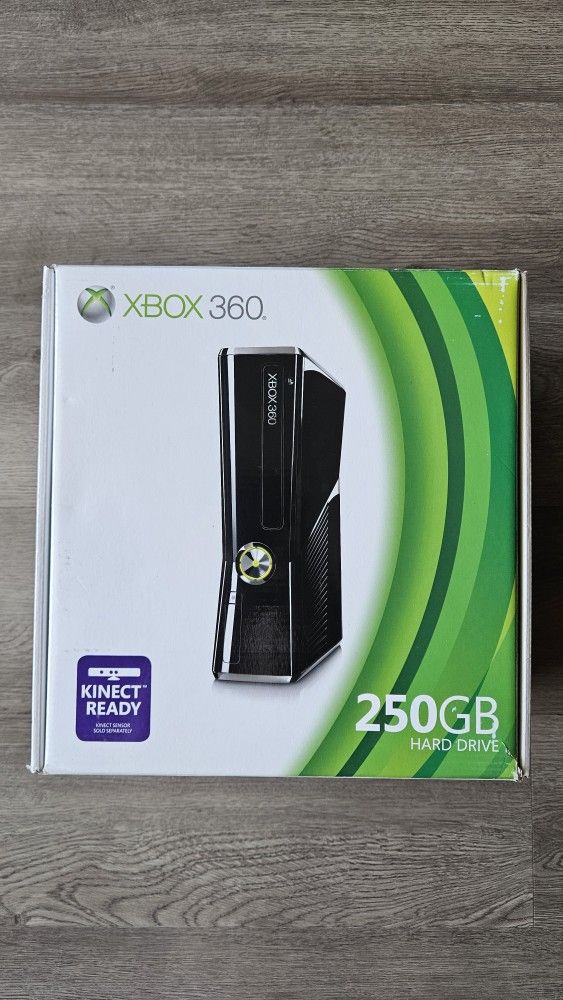 Used Xbox 360 Slim 250GB (Red Ring of Death) with Remotes and Games