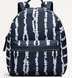 RADLEY LONDON Navy & White Tie Dye Medium Backpack NWT