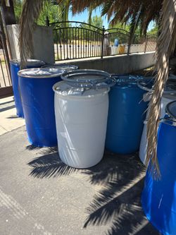 55 gallon industrial plastic barrels