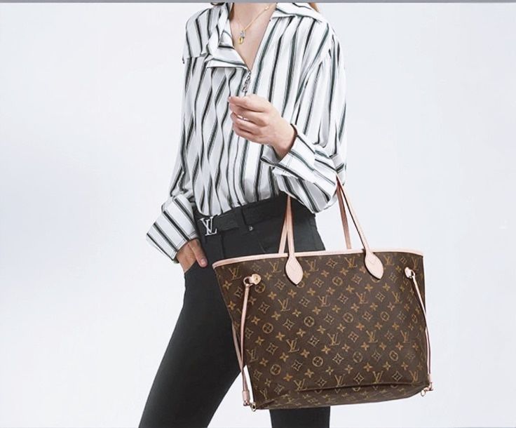 Louis Vuitton Neverfull MM Cerise Handbag