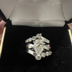 EGL Certified 2.58 CTW NATURAL Diamond Bridal Set – 14K White Gold – Size 7 – Excellent Condition 