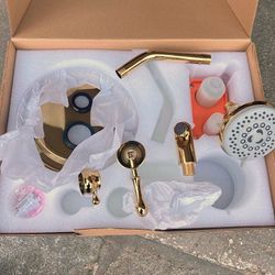 New Gold Shower Head Installation