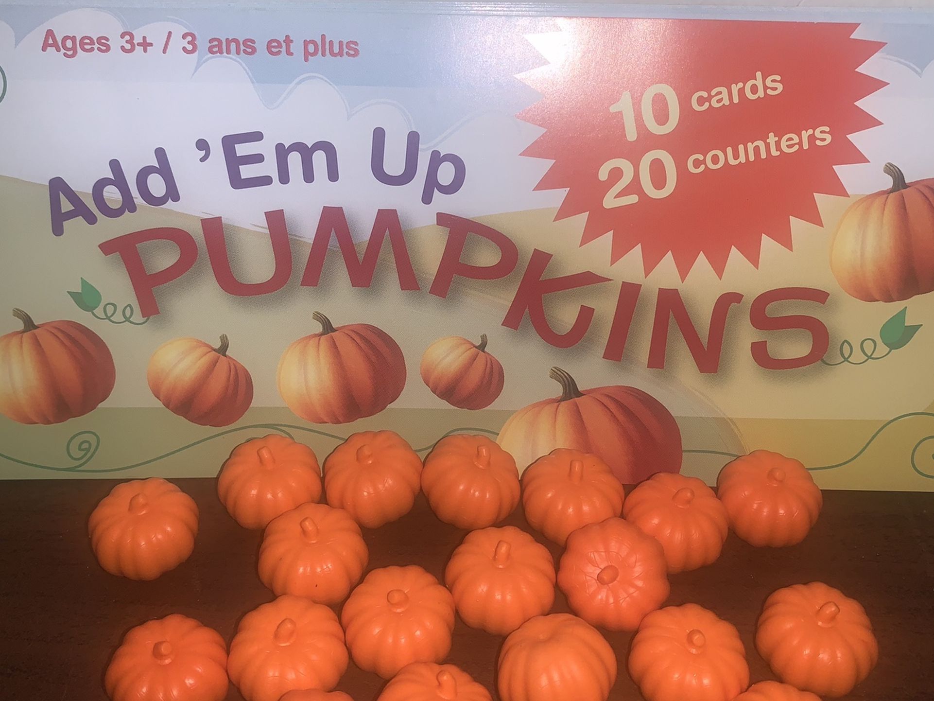 Scholastic Add ‘Em Up Pumpkins With 10 Cards And 20 Counters Kids Boys Girls Educational School Toy