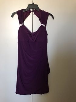 Purple evening or cocktail dress