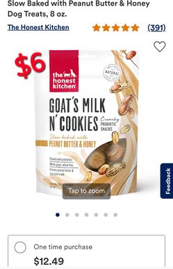 The Honest Kitchen Goat's Milk N' Cookies Dog Treats 8 oz