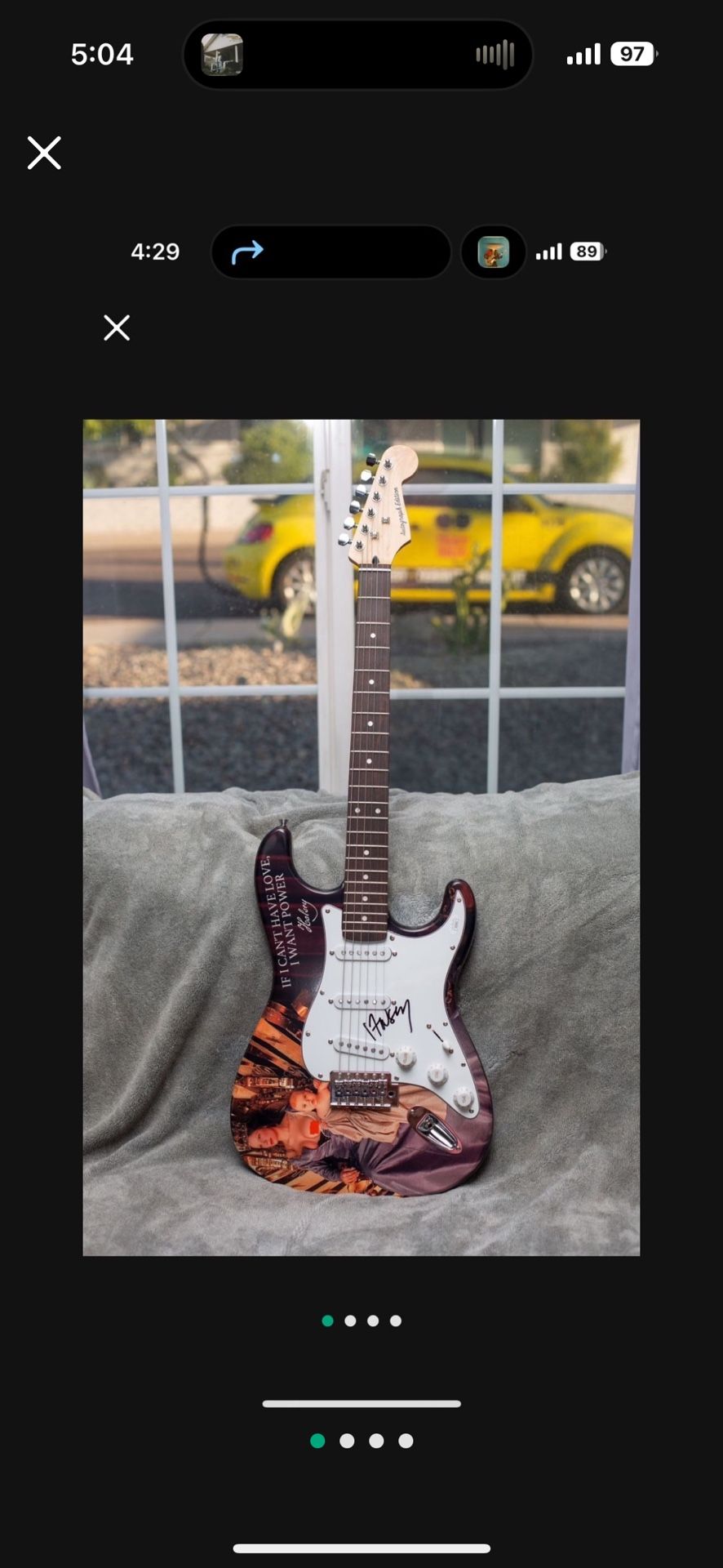 Halsey One-of-a-Kind Signed Guitar