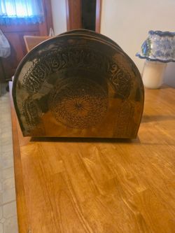 Brass Engraved Arabic Calligraphy Napkin Holder