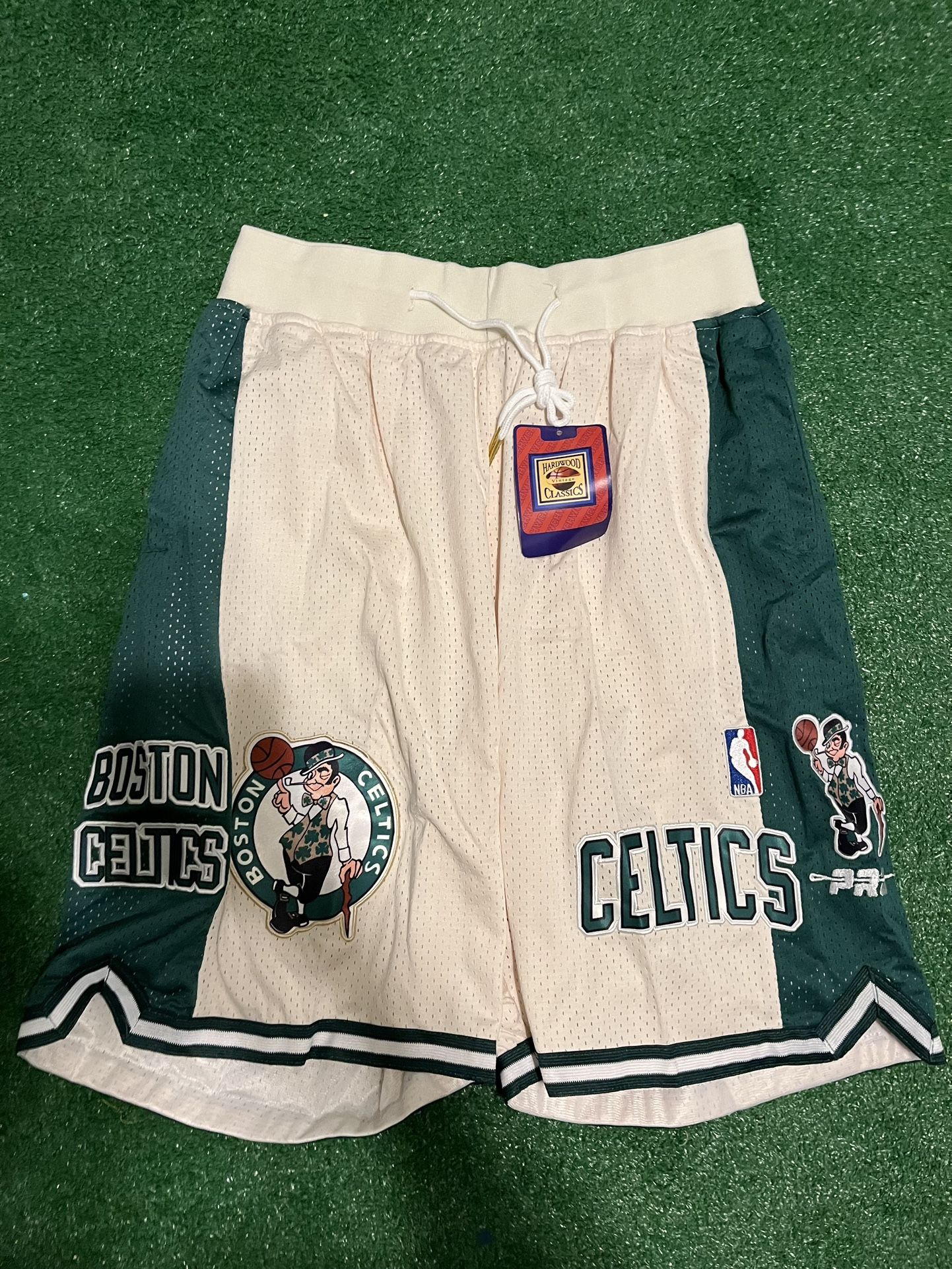 Boston Celtics White Game Shorts