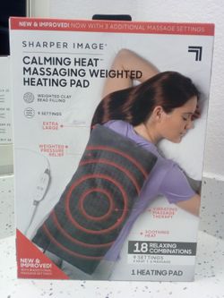 Sharper Image Calming Heat Massaging Heating Pad