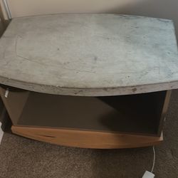 Concrete Desk With Side Table 