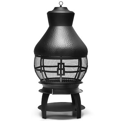 18 in W Black Iron Wood Burning Fire Pit,All Products : American Fashion Style Bags On Sale