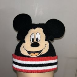 Disney Mickey Mouse Happy Face Beanie Hat Cap with ears Black Adult Gifts Kids