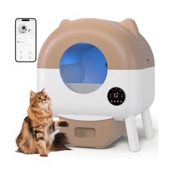 Bashaw Self Cleaning Litter Box, Large Capacity Automatic Litter Box for Mult...
