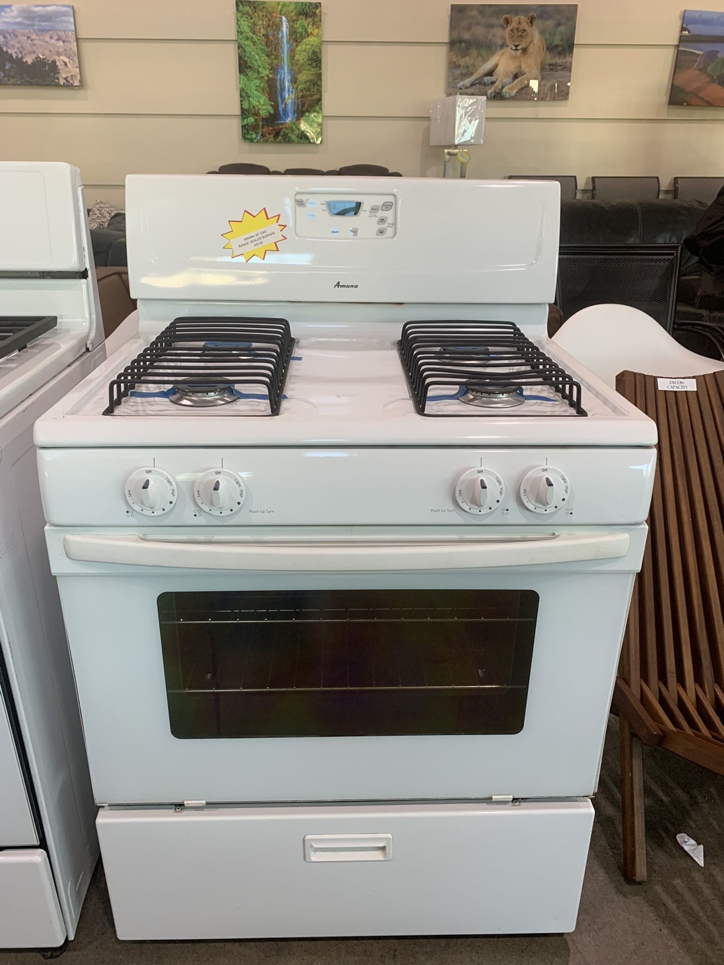 Amana 30” Gas Range Sealed Burner