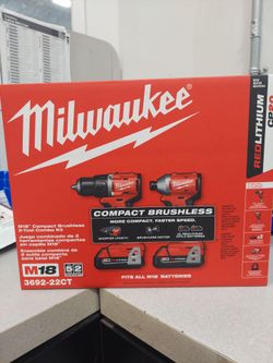 Milwaukee Brushless m18 2 drill combo kit