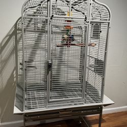 Large parrot cage and penn place bird life natural wood tree