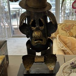 Jack Hanson Metal Sculpture Clown $100