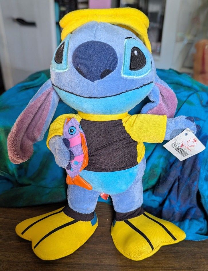 Stitch In Scuba Gear Stuffed Animal