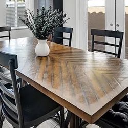 Dining Table with Six Chairs