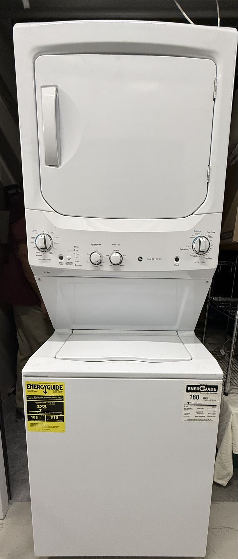 Stackable Washer / Dryer by. GE Gas Dryer /electric Washer