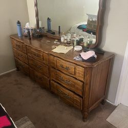 FREE Real Wood Dresser With Mirror