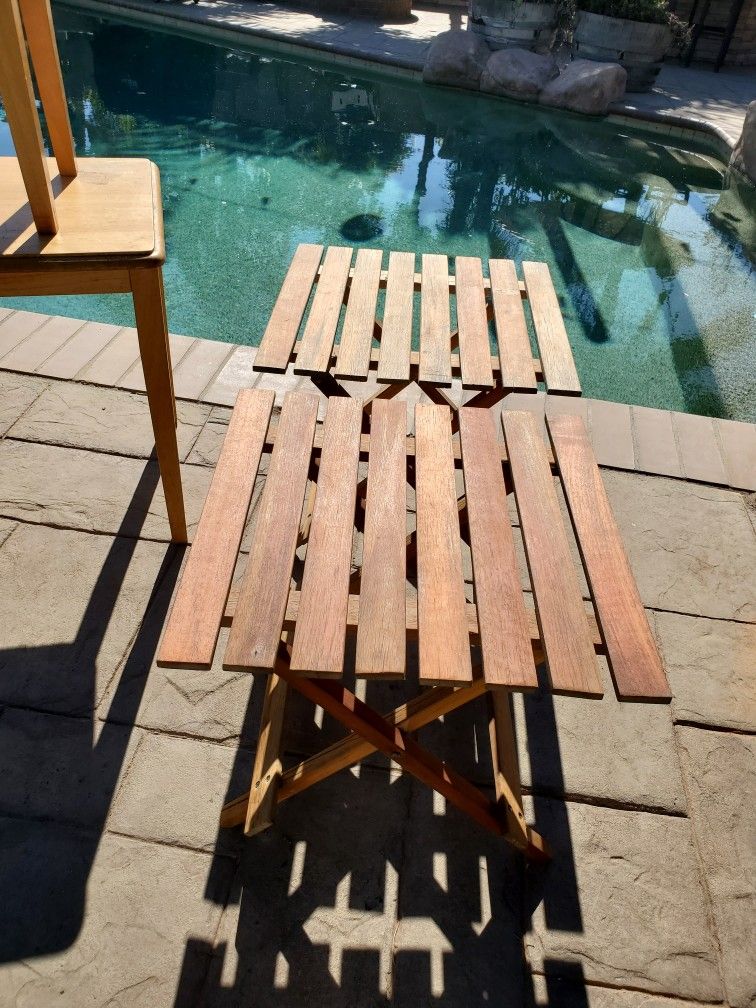 2 Teak Side Tables Refurbished