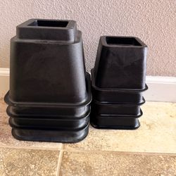 Bed Risers Set 4 in and 6 in Stackable Heavy-Duty