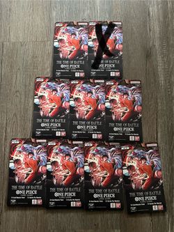 NEW SEALED Lot of 8 One Piece OP-16 THE TIME OF BATTLE Sleeved Booster Packs