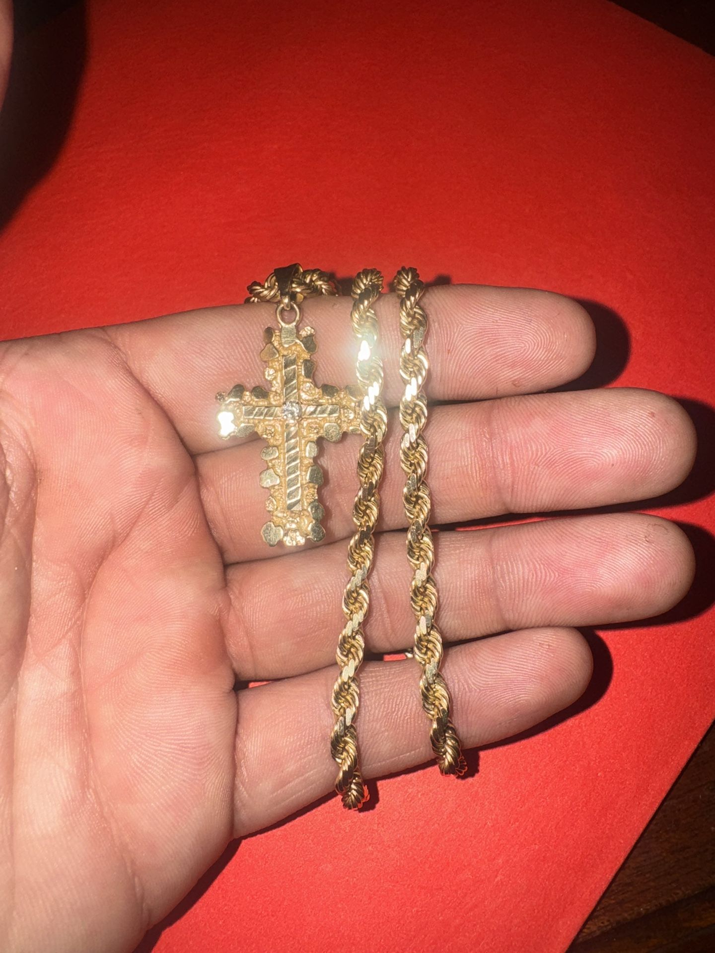 14k Solid, 18 Inch Rope Chain
