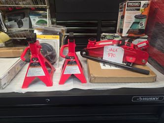 K Tool 2 Ton Jack Stands and Floor Jack Set