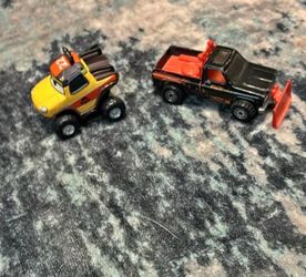 Disney car and antique truck comes with plow