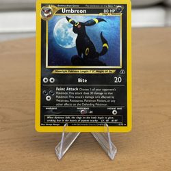 Pokemon Umbreon 13 Holo Rare W/ Swirl🌀& Holo Bleed Neo Discovery