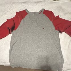 Nike Long Sleeve Shirt Thin Flannel Material Size L