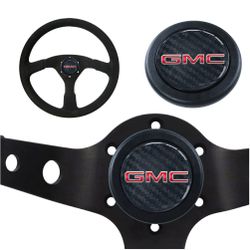 Brand New Universal GMC Car Horn Button Black Steering Wheel Horn Button Center Cap