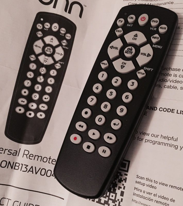 Used once Universal Remote ONB13AV004 by ONN